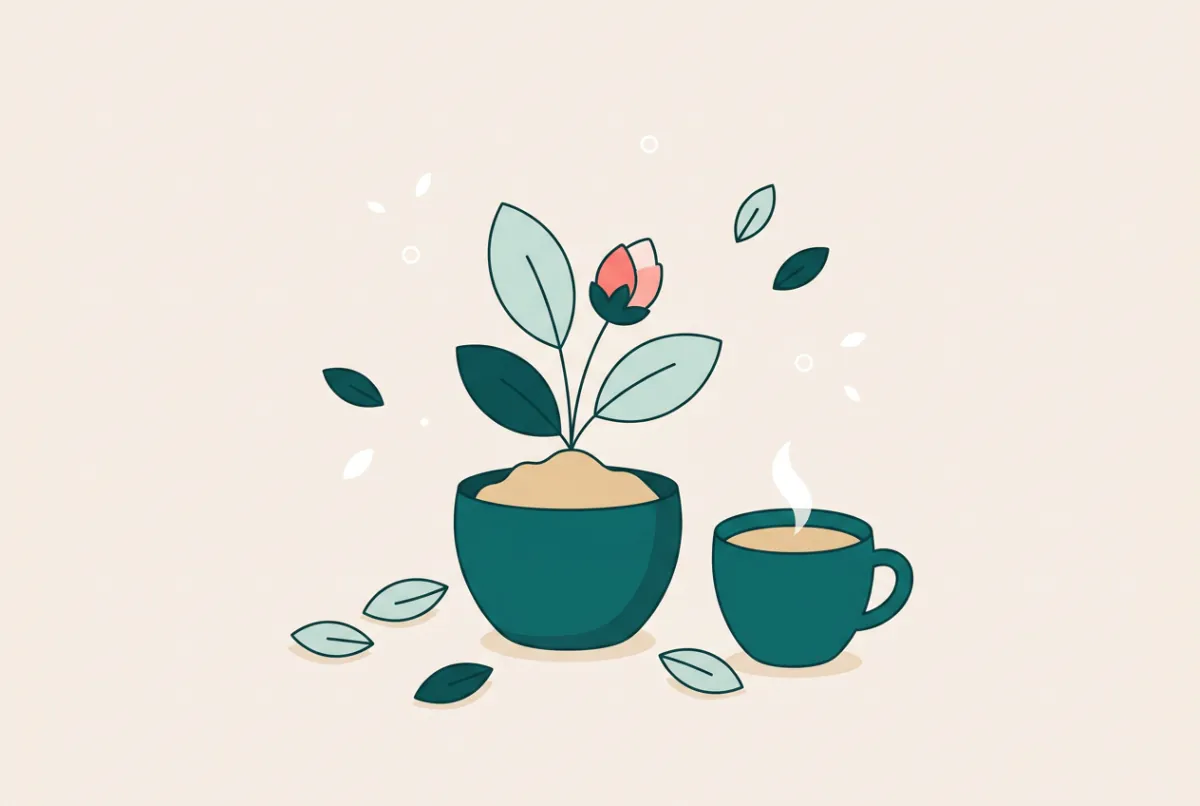 Day 13 of the two-week wait, drawn as a growing plant